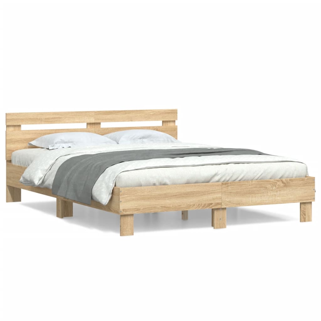 Cadre de lit sans matelas chêne sonoma 150x200 cm - XIOS