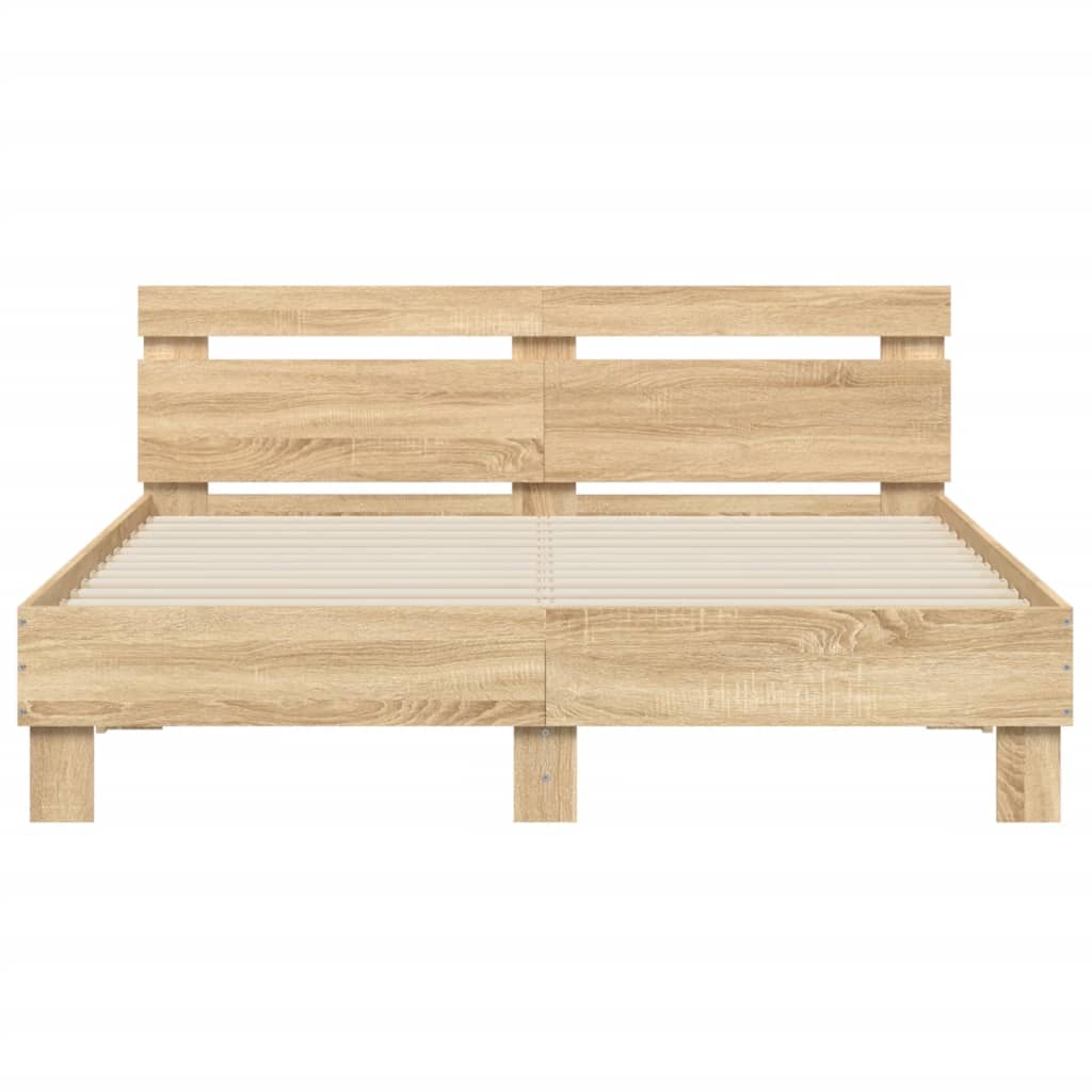 Cadre de lit sans matelas chêne sonoma 150x200 cm - XIOS