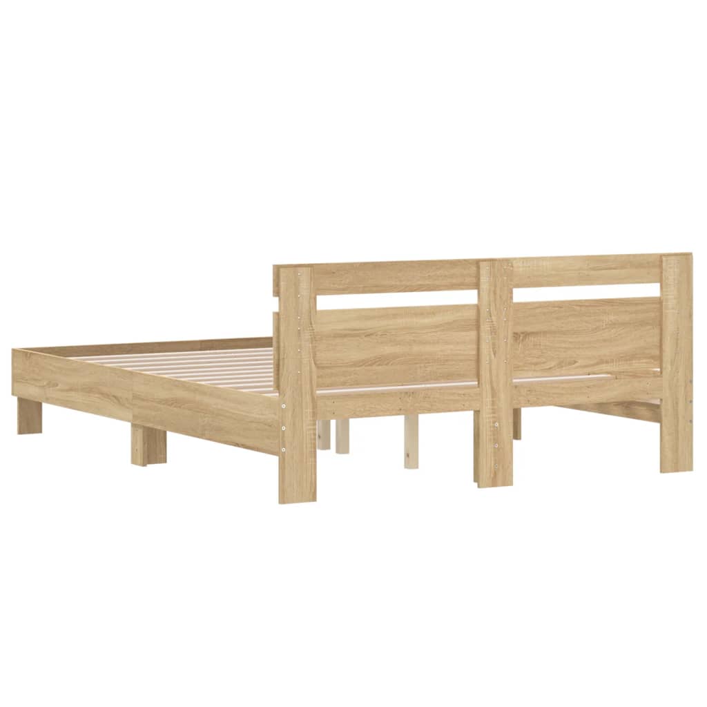 Cadre de lit sans matelas chêne sonoma 150x200 cm - XIOS