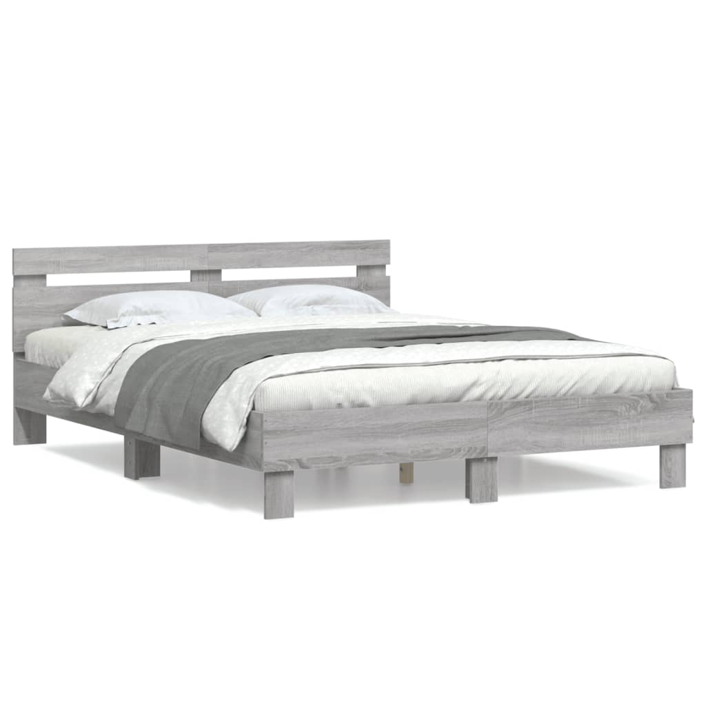 Cadre de lit sans matelas sonoma gris 150x200 cm - XIOS