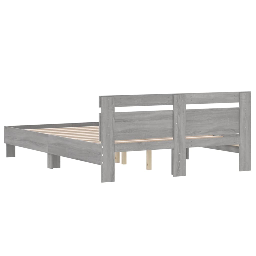 Cadre de lit sans matelas sonoma gris 150x200 cm - XIOS