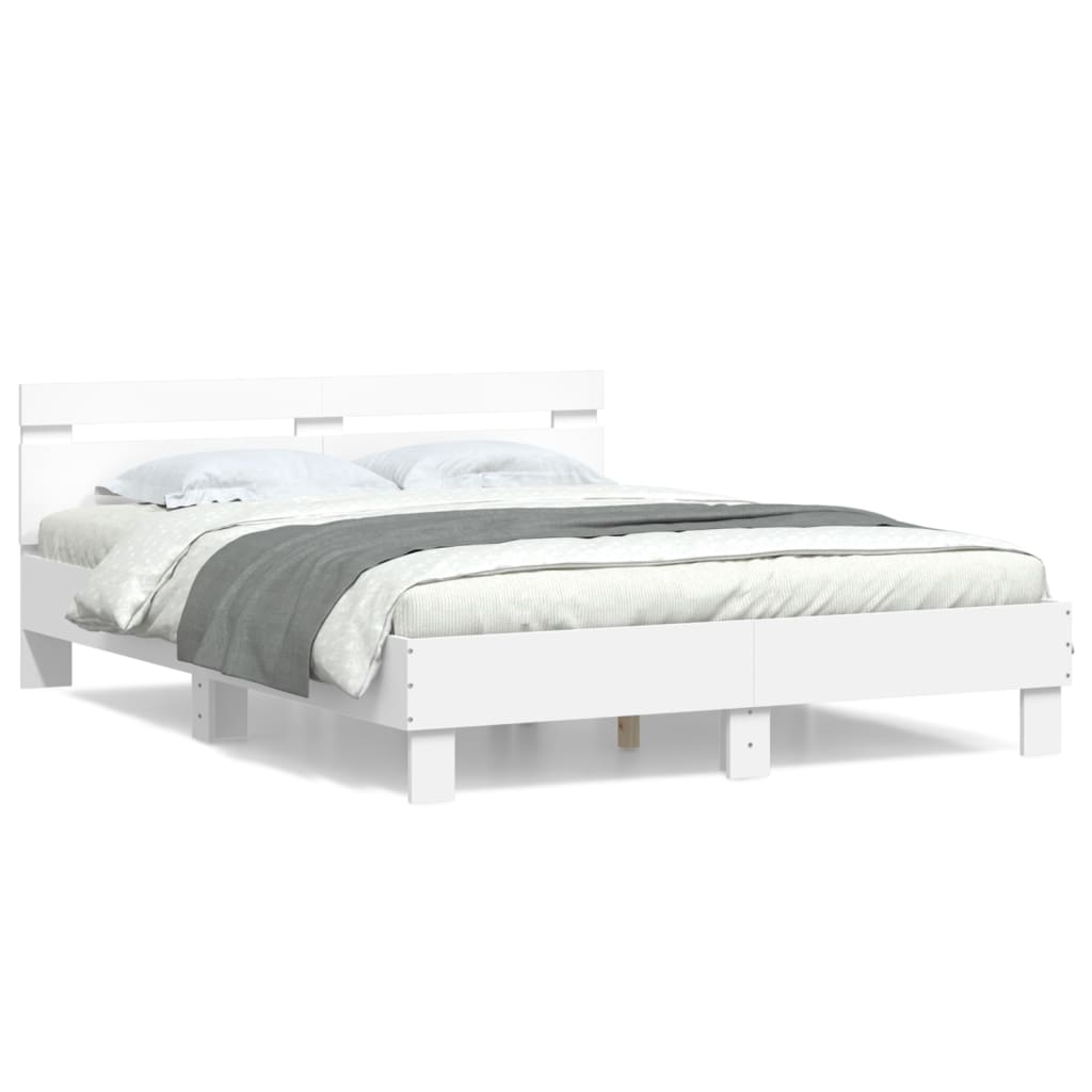 Cadre de lit sans matelas blanc 140x200 cm - XIOS