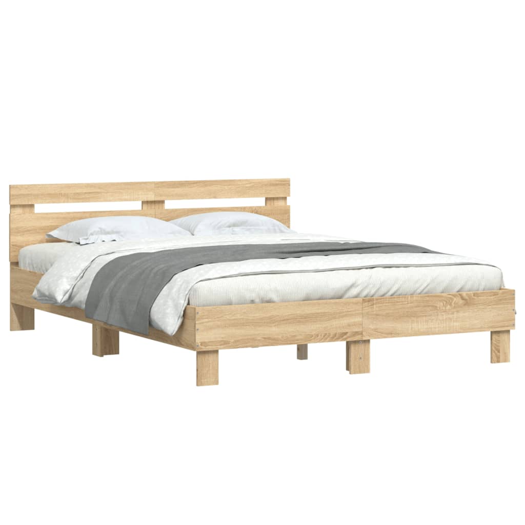 Cadre de lit sans matelas chêne sonoma 140x200 cm - XIOS