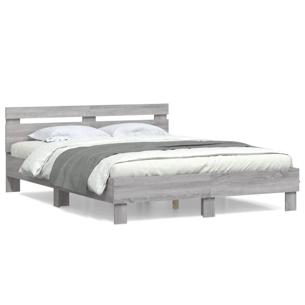 Cadre de lit sans matelas sonoma gris 140x200 cm - XIOS
