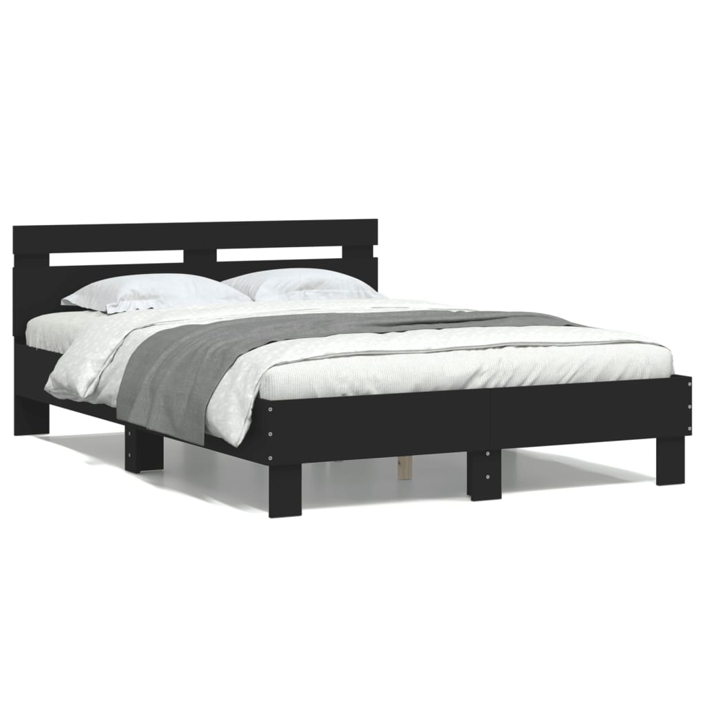 Cadre de lit sans matelas noir 120x200 cm - XIOS