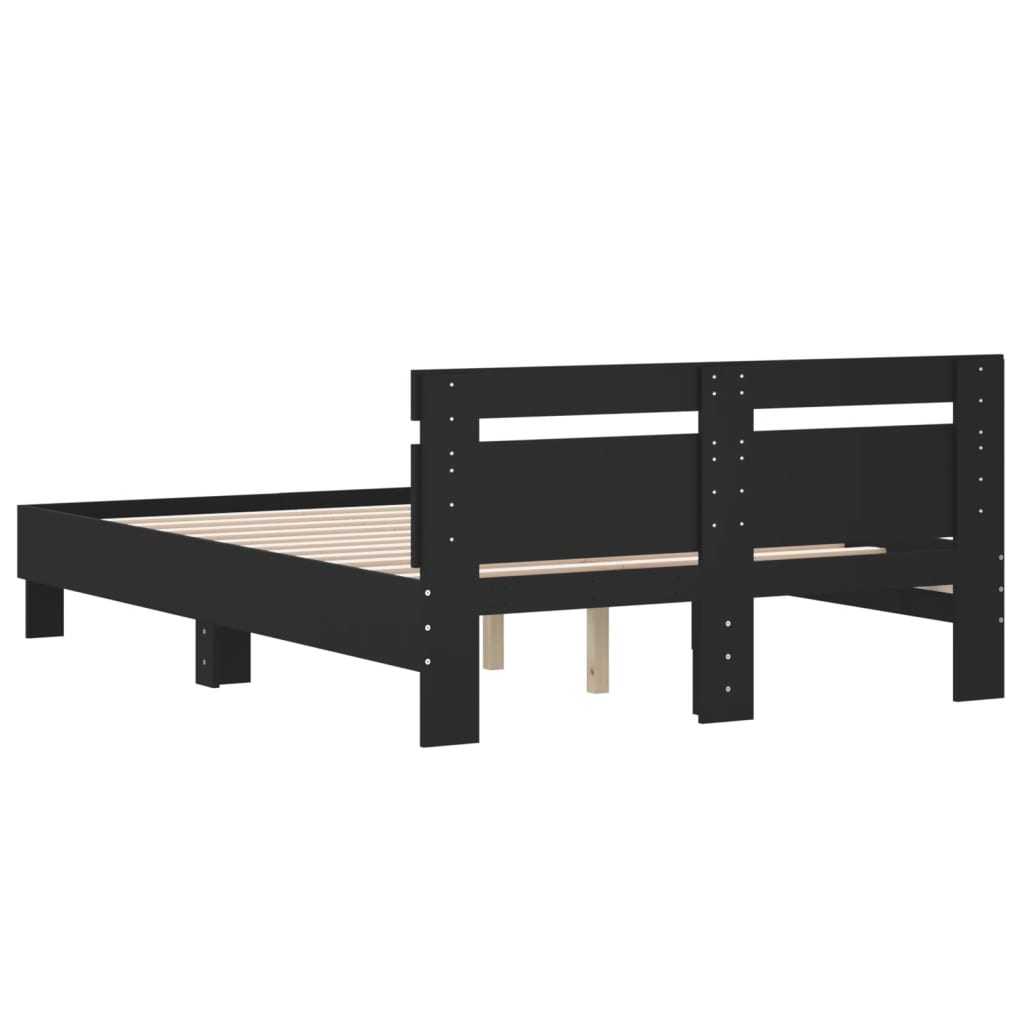 Cadre de lit sans matelas noir 120x200 cm - XIOS