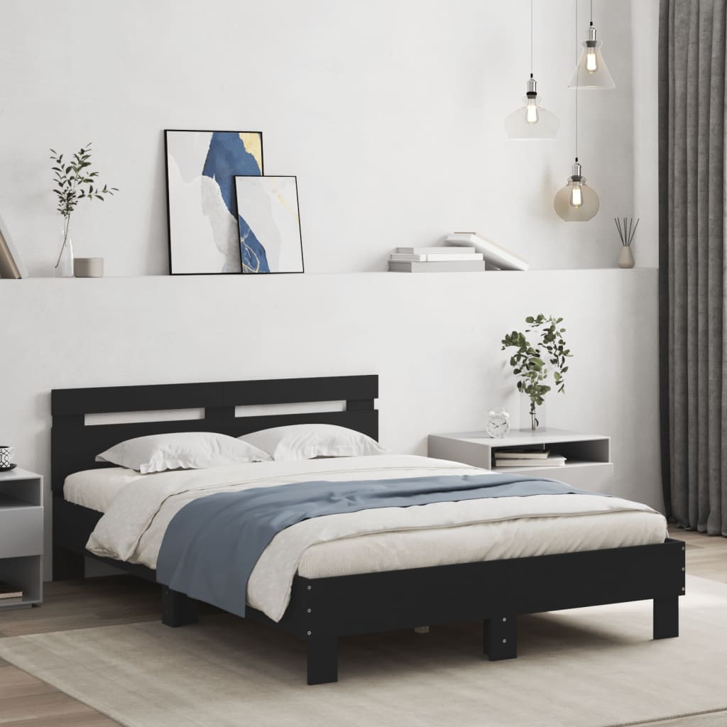Cadre de lit sans matelas noir 120x200 cm - XIOS