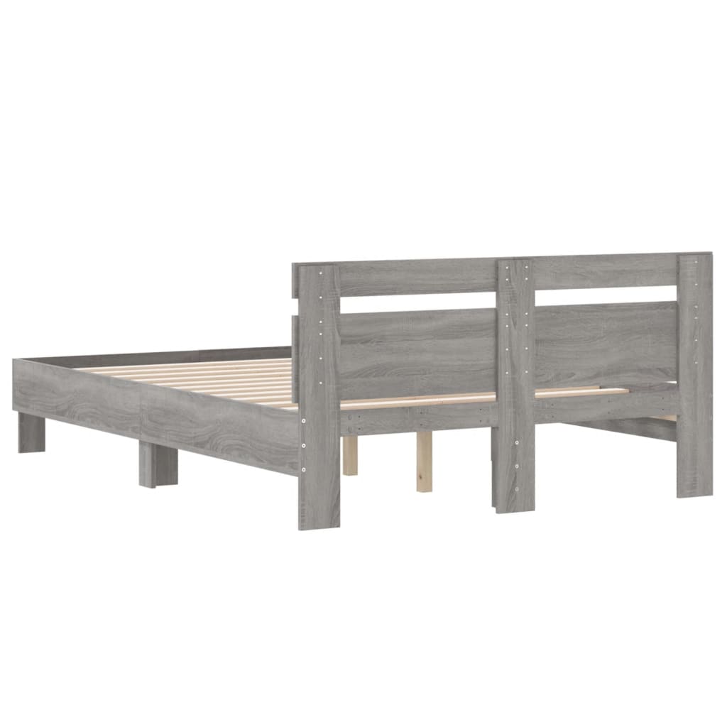Cadre de lit sans matelas sonoma gris 120x200 cm - XIOS