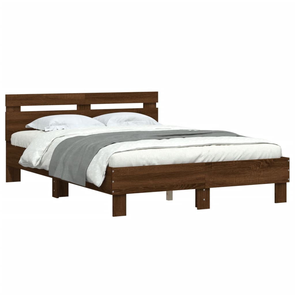 Cadre de lit sans matelas chêne marron 120x200 cm - XIOS