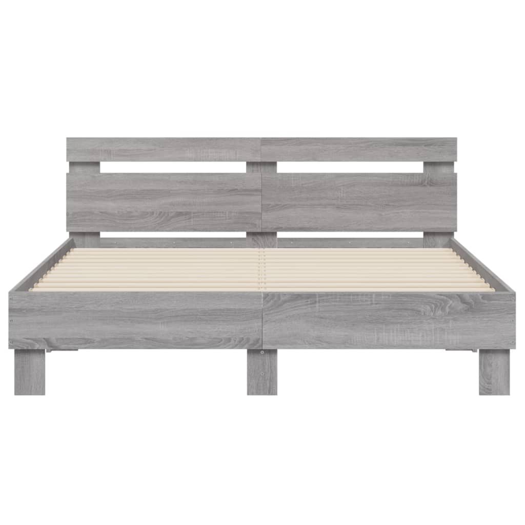 Cadre de lit sans matelas sonoma gris 140x190 cm - XIOS
