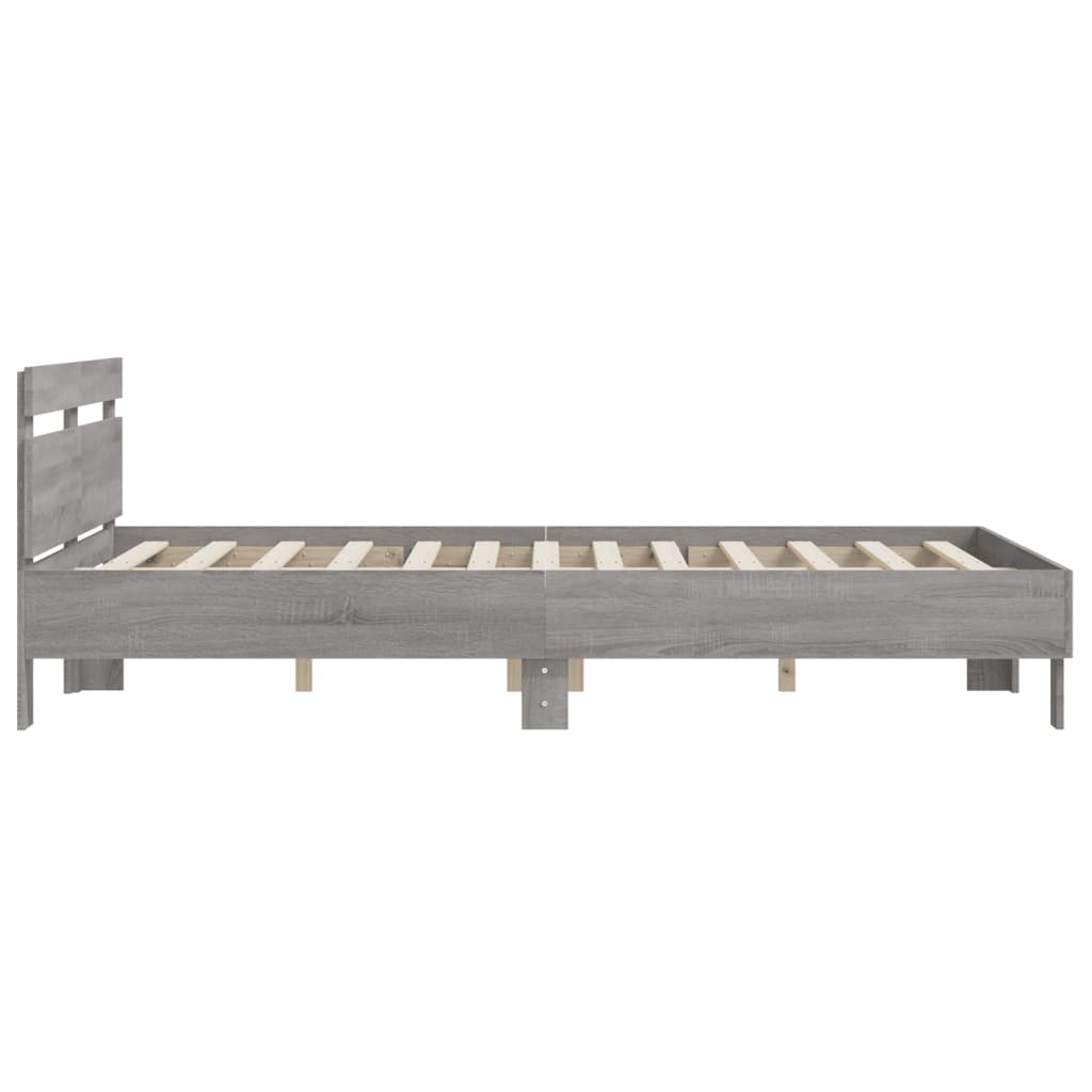 Cadre de lit sans matelas sonoma gris 140x190 cm - XIOS