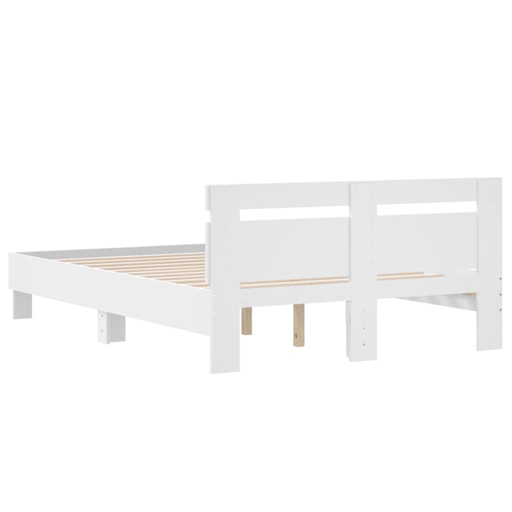 Cadre de lit sans matelas blanc 135x190 cm - XIOS