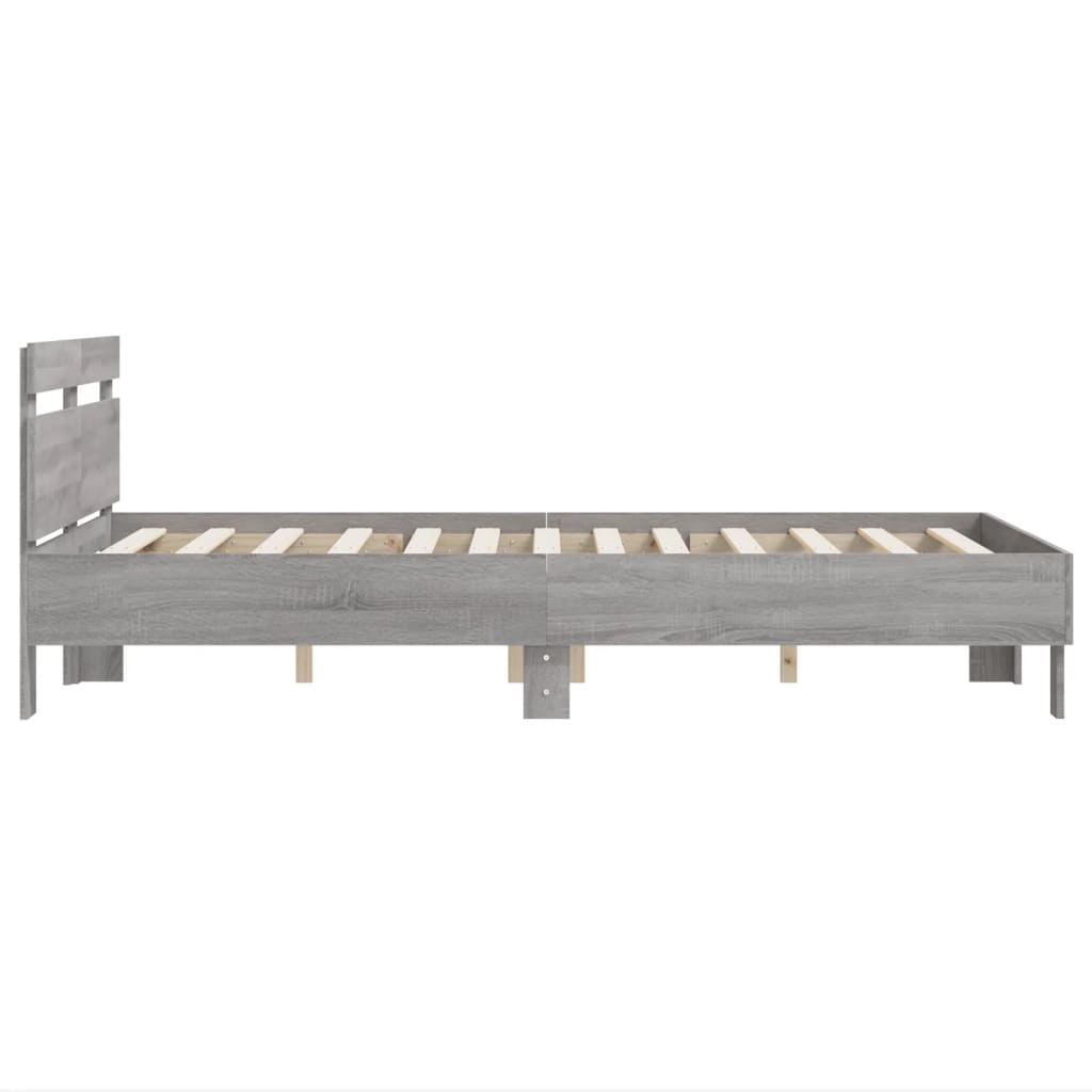 Cadre de lit sans matelas sonoma gris 135x190 cm - XIOS
