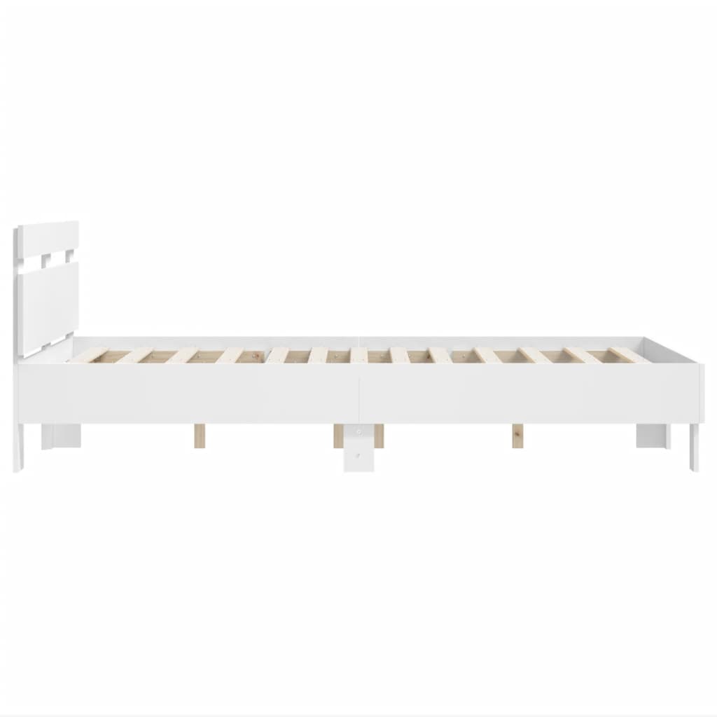 Cadre de lit sans matelas blanc 120x190 cm - XIOS