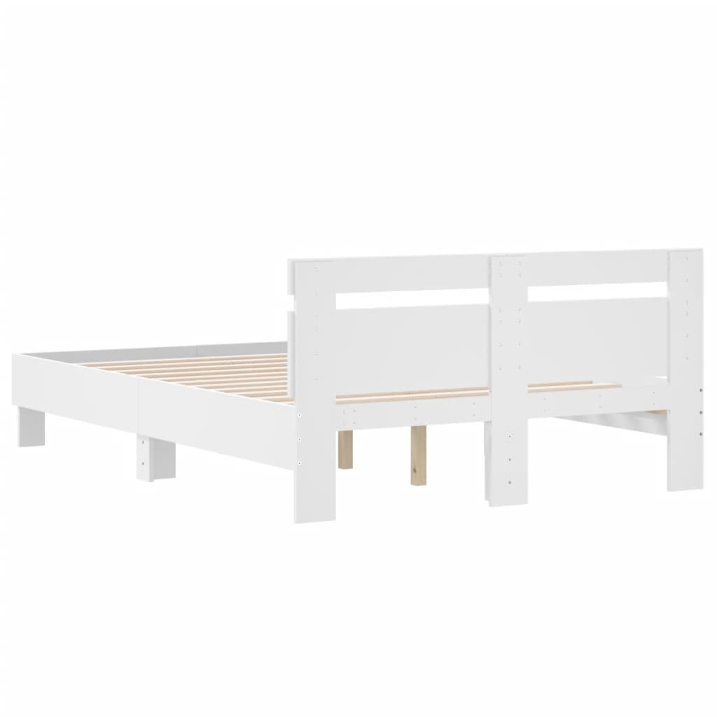 Cadre de lit sans matelas blanc 120x190 cm - XIOS