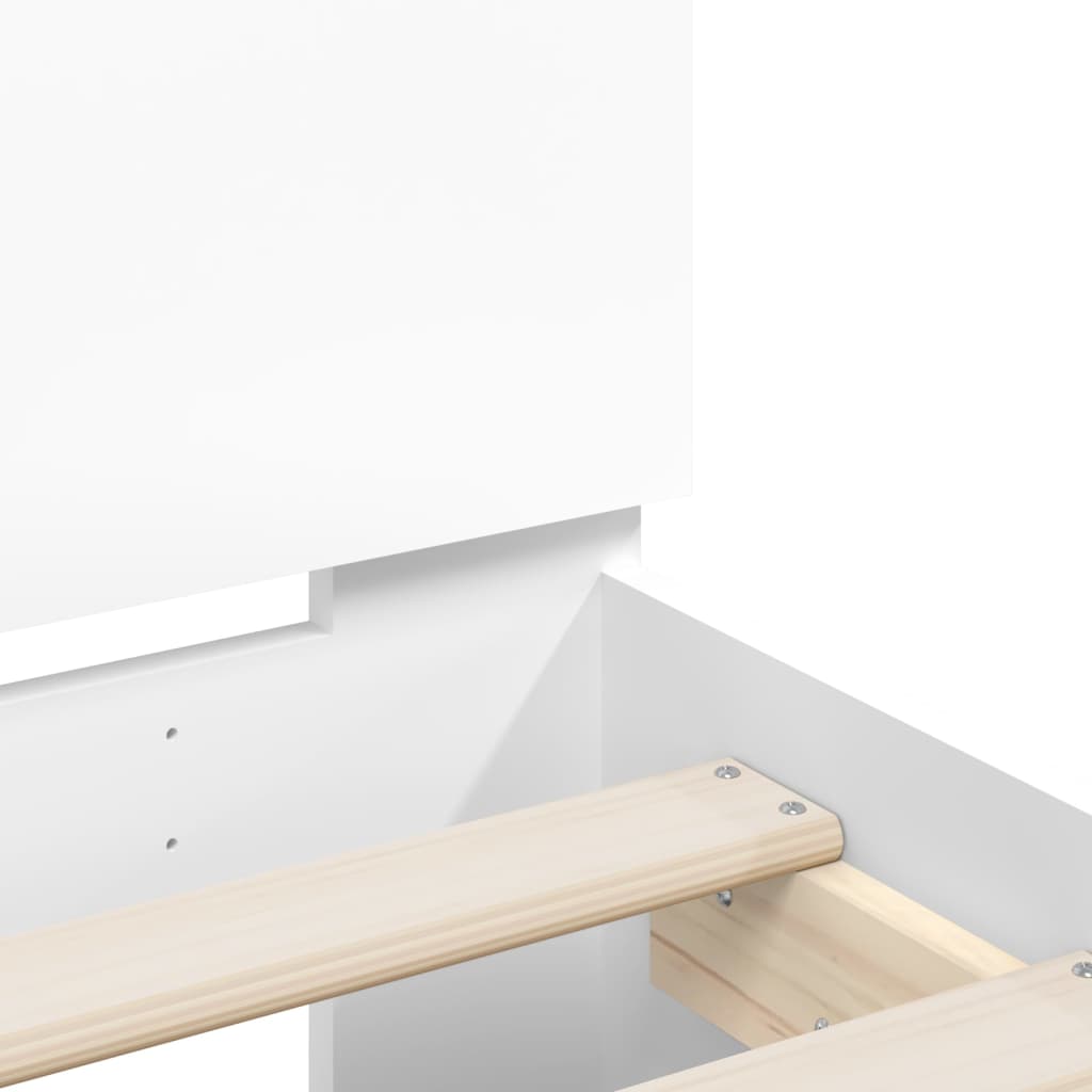 Cadre de lit sans matelas blanc 120x190 cm - XIOS