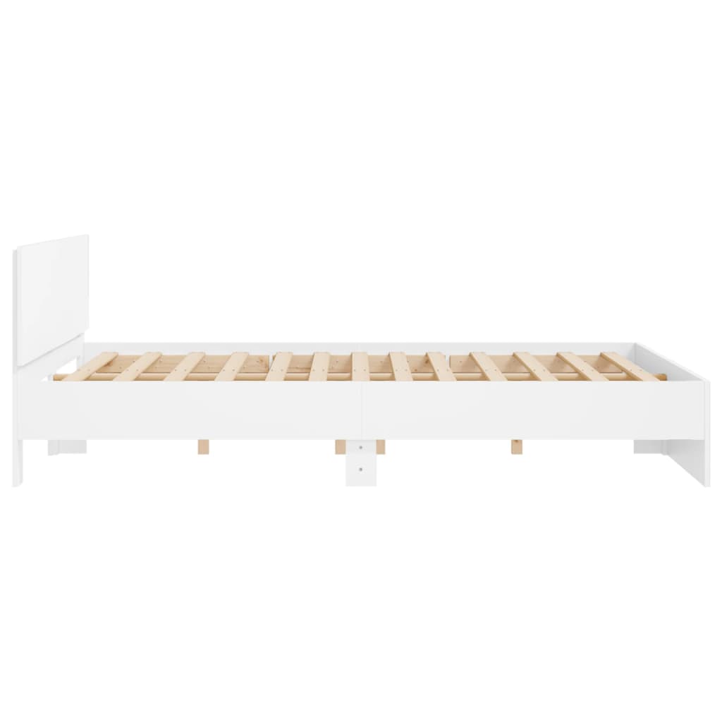 Cadre de lit sans matelas blanc 200x200 cm - XIOS
