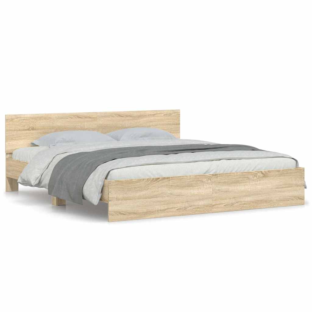 Cadre de lit sans matelas chêne sonoma 180x200 cm - XIOS