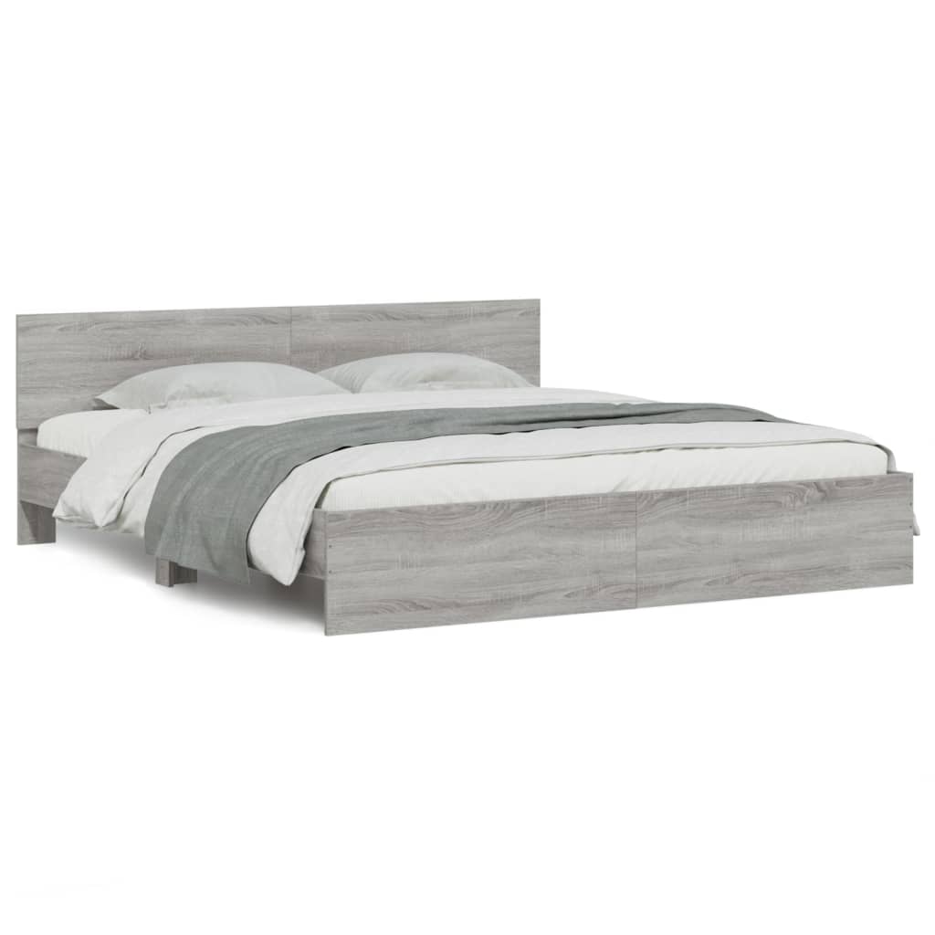 Cadre de lit sans matelas sonoma gris 180x200 cm - XIOS