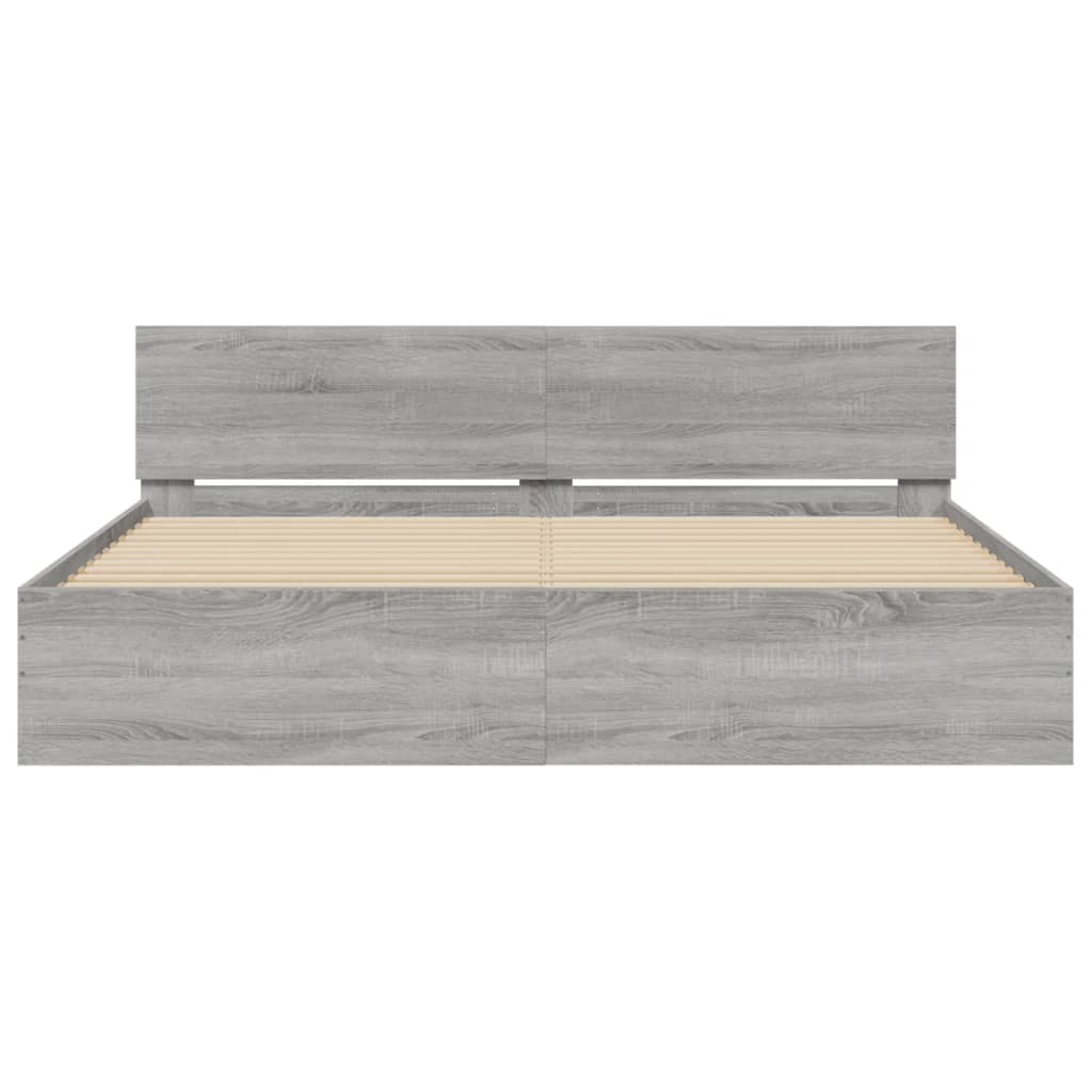 Cadre de lit sans matelas sonoma gris 180x200 cm - XIOS