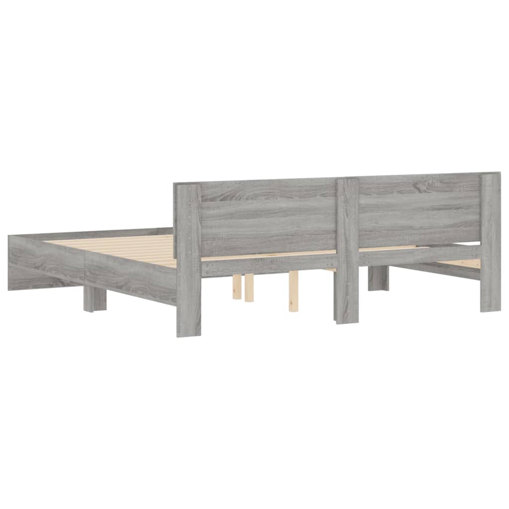 Cadre de lit sans matelas sonoma gris 160x200 cm - XIOS