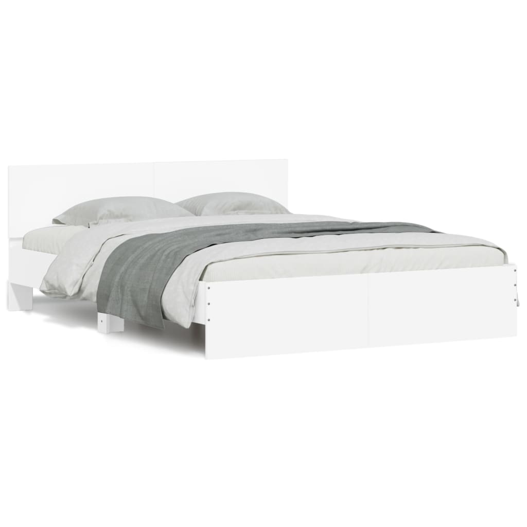 Cadre de lit sans matelas blanc 150x200 cm - XIOS
