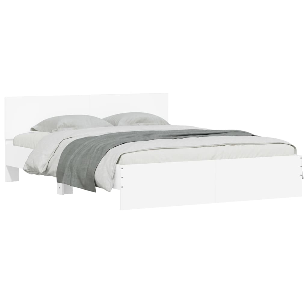 Cadre de lit sans matelas blanc 150x200 cm - XIOS