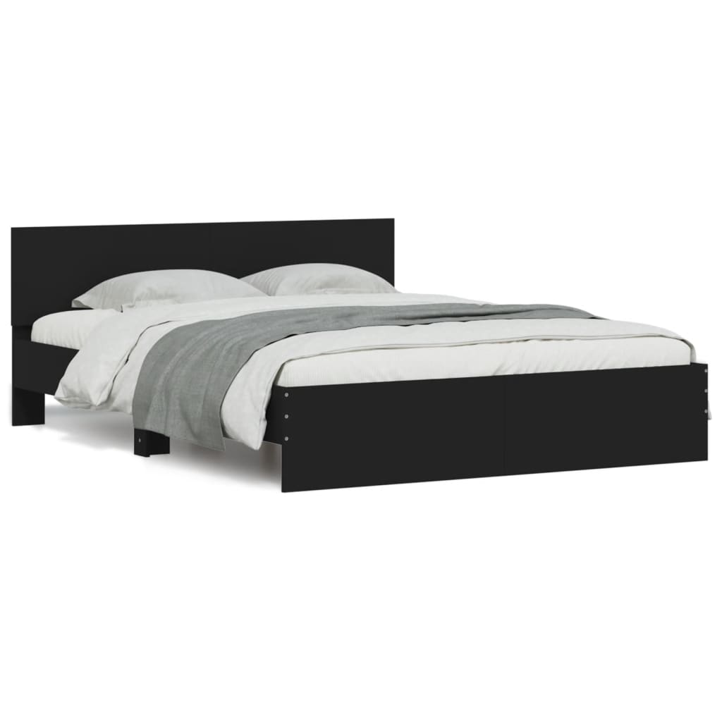 Cadre de lit sans matelas noir 150x200 cm - XIOS
