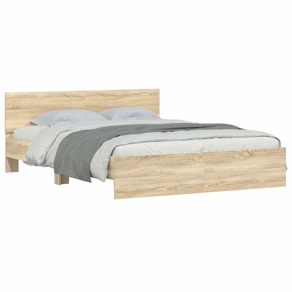 Cadre de lit sans matelas chêne sonoma 150x200 cm - XIOS
