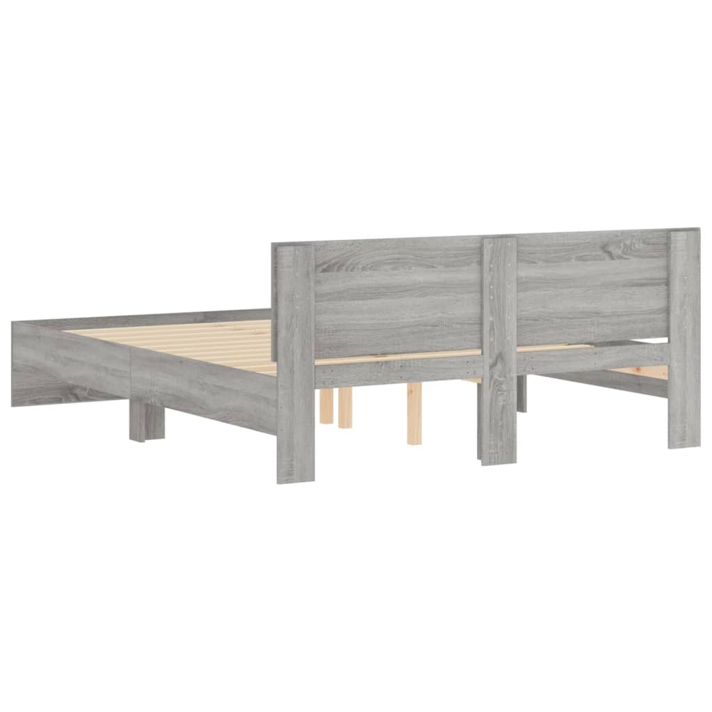 Cadre de lit sans matelas sonoma gris 150x200 cm - XIOS