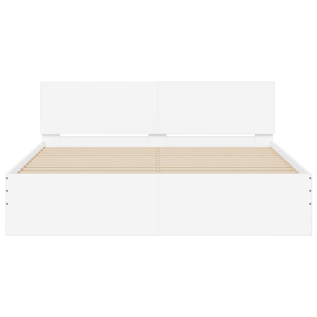 Cadre de lit sans matelas blanc 140x200 cm - XIOS