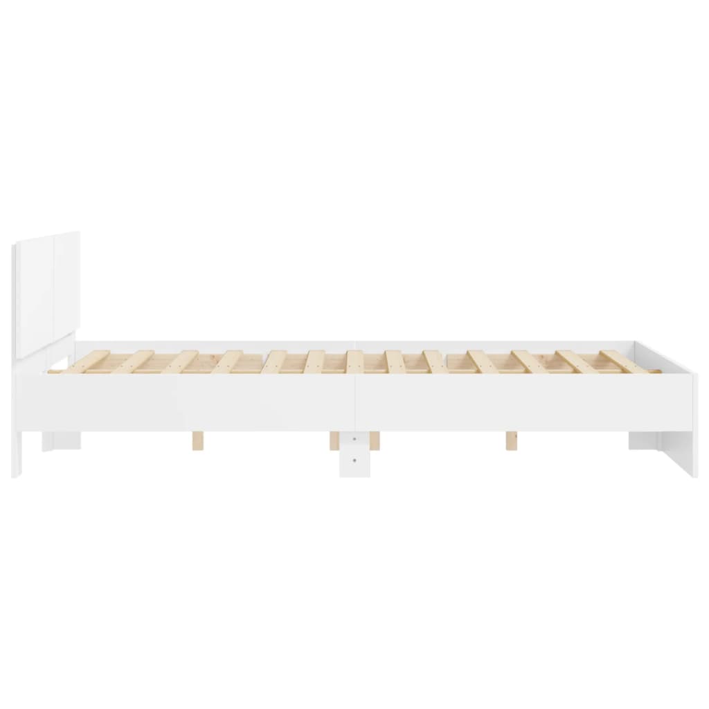 Cadre de lit sans matelas blanc 140x200 cm - XIOS