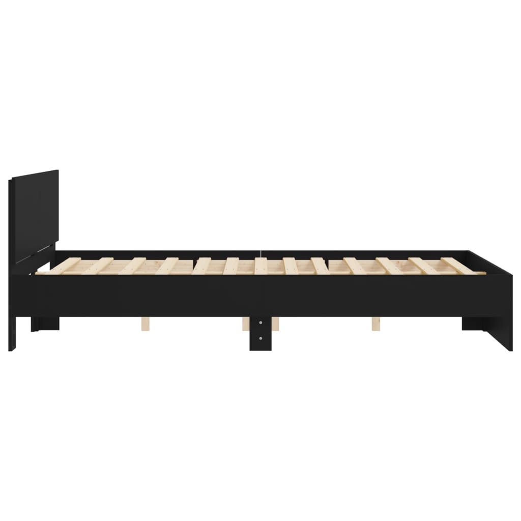 Cadre de lit sans matelas noir 140x200 cm - XIOS