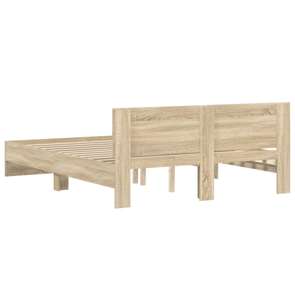 Cadre de lit sans matelas chêne sonoma 140x200 cm - XIOS