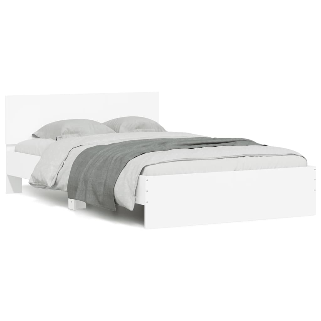 Cadre de lit sans matelas blanc 120x200 cm - XIOS