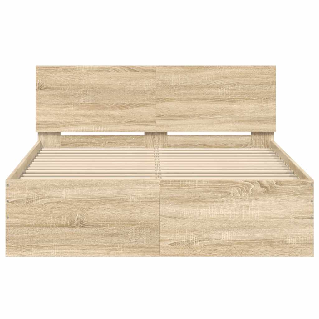 Cadre de lit sans matelas chêne sonoma 120x200 cm - XIOS