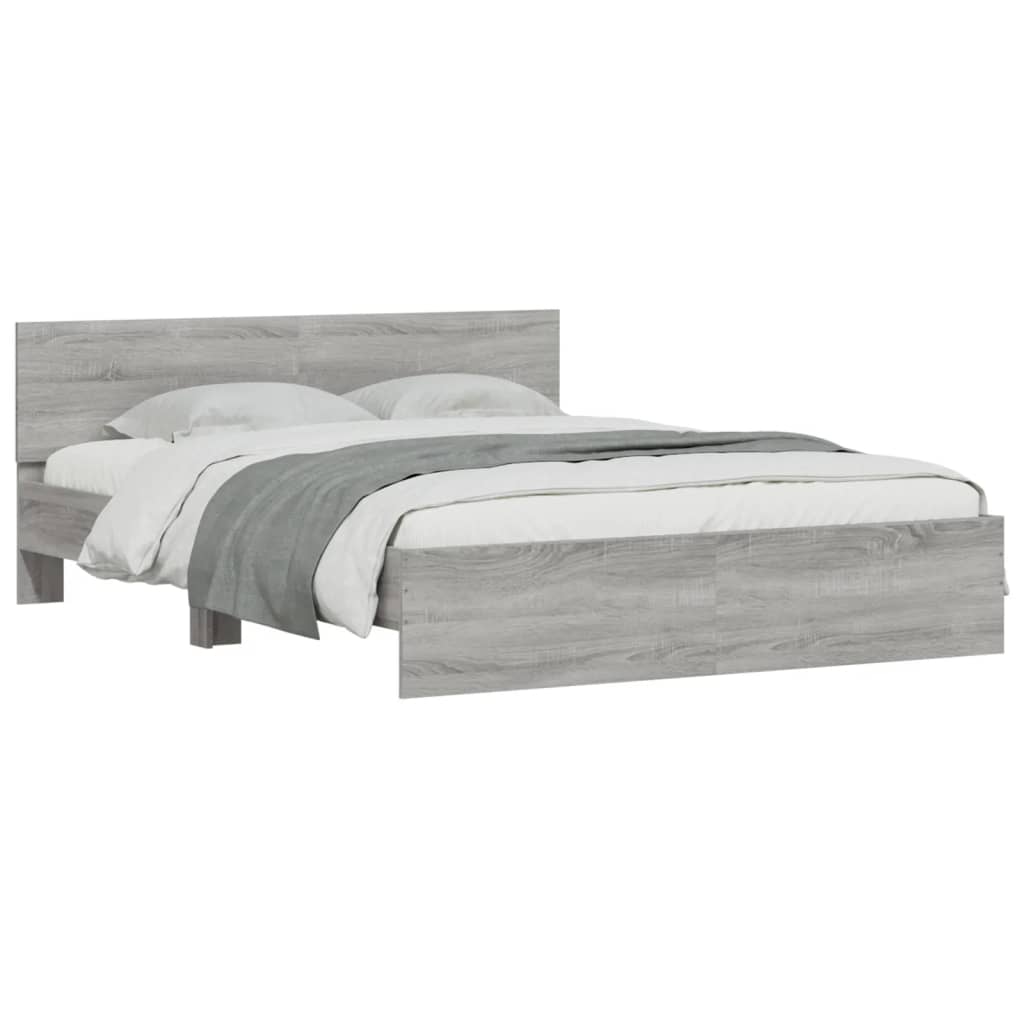 Cadre de lit sans matelas sonoma gris 140x190 cm - XIOS