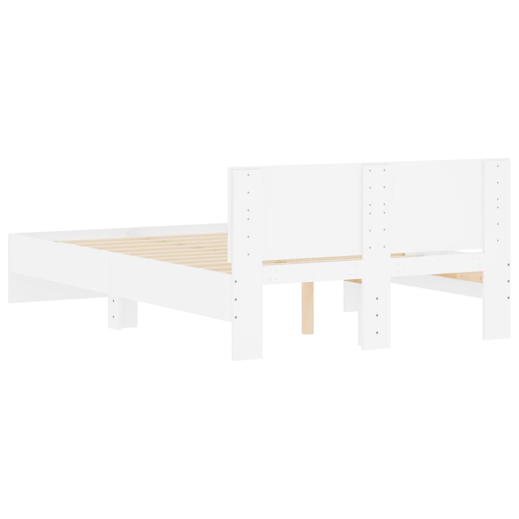Cadre de lit sans matelas blanc 135x190 cm - XIOS