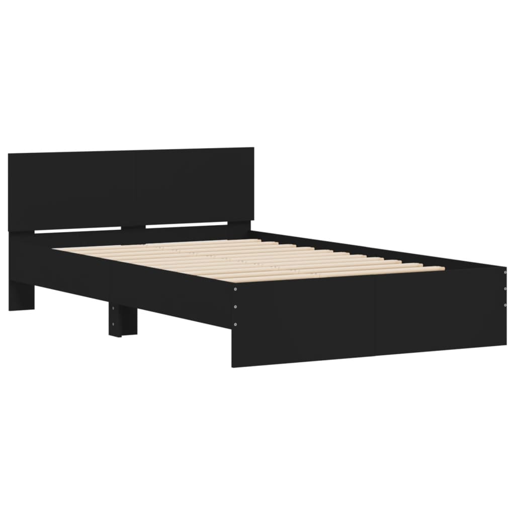 Cadre de lit sans matelas noir 135x190 cm - XIOS