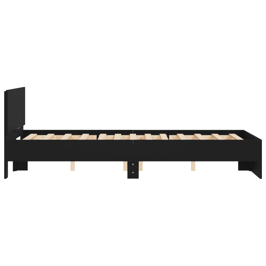 Cadre de lit sans matelas noir 135x190 cm - XIOS