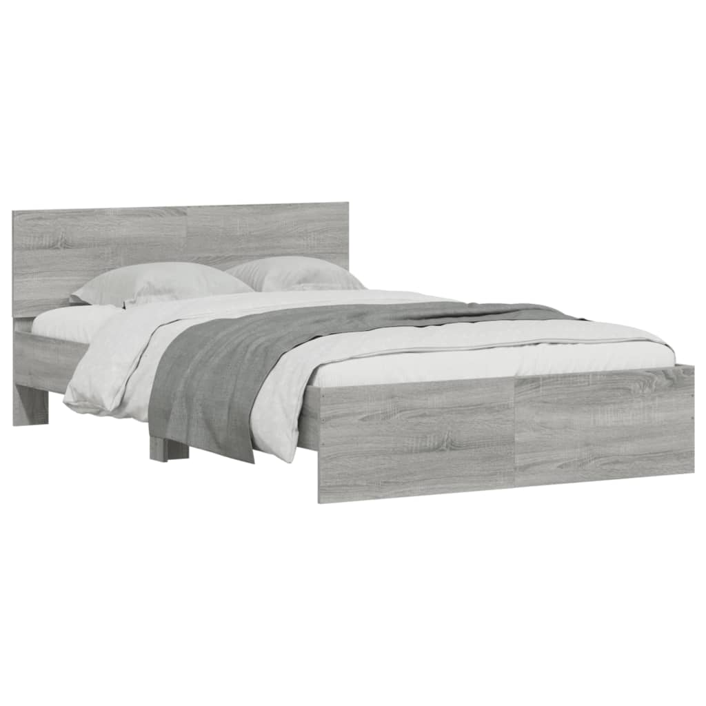 Cadre de lit sans matelas sonoma gris 135x190 cm - XIOS