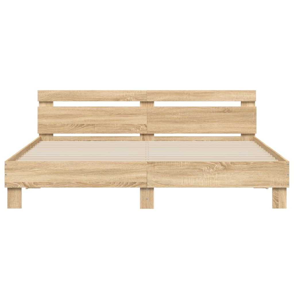 Cadre de lit avec LED sans matelas chêne sonoma 180x200 cm - XIOS
