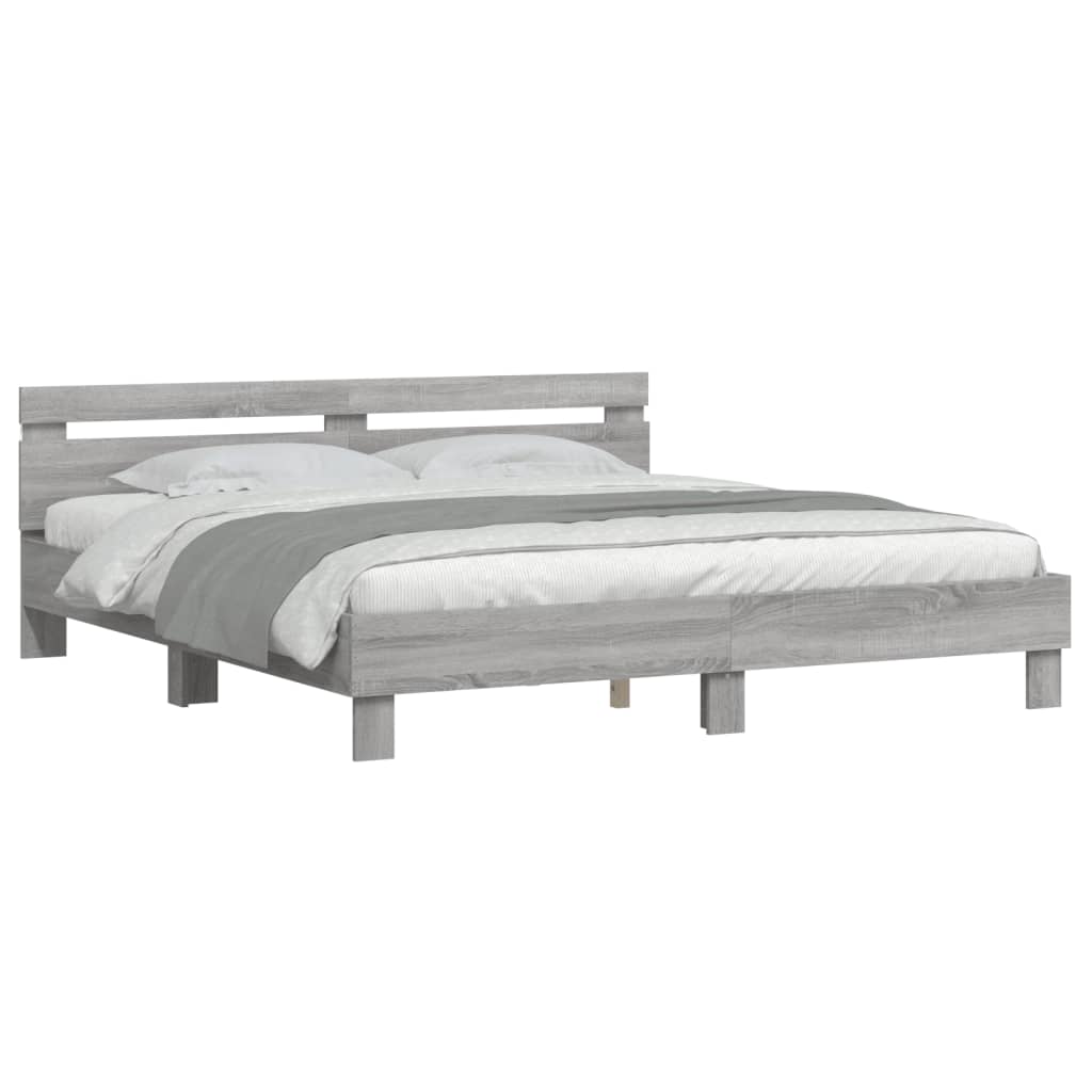 Cadre de lit avec LED sans matelas sonoma gris 180x200 cm - XIOS