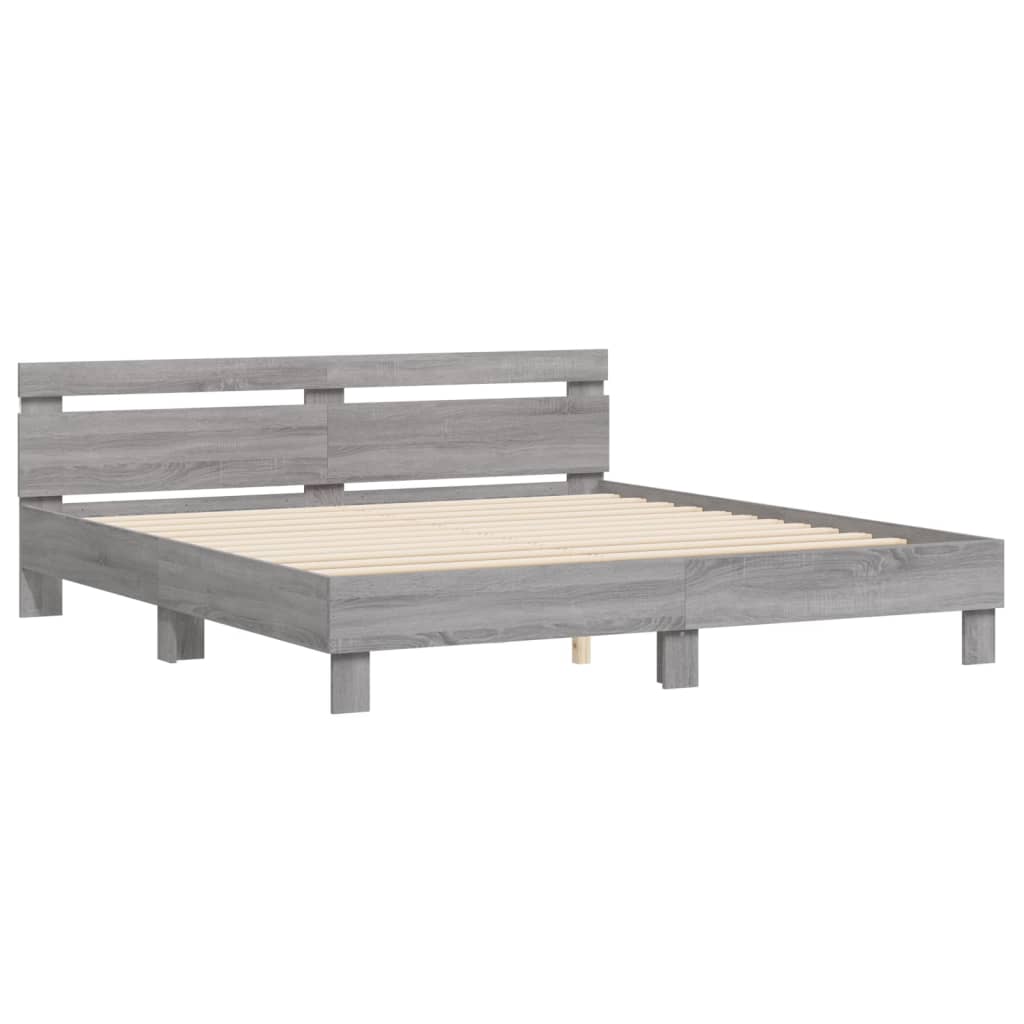 Cadre de lit avec LED sans matelas sonoma gris 180x200 cm - XIOS