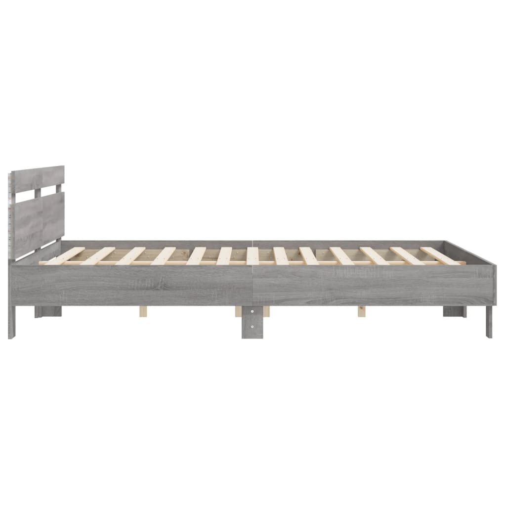 Cadre de lit avec LED sans matelas sonoma gris 180x200 cm - XIOS