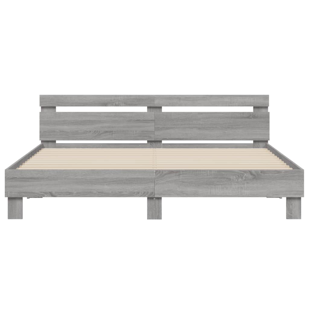 Cadre de lit avec LED sans matelas sonoma gris 160x200 cm - XIOS