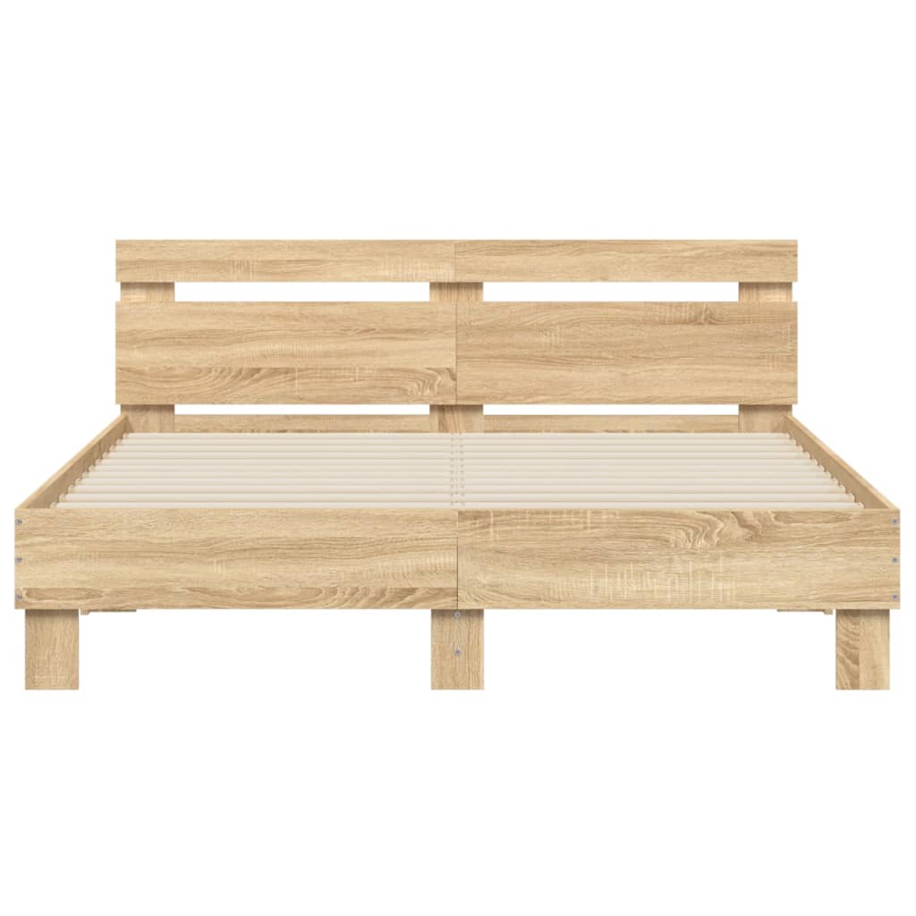 Cadre de lit avec LED sans matelas chêne sonoma 150x200 cm - XIOS