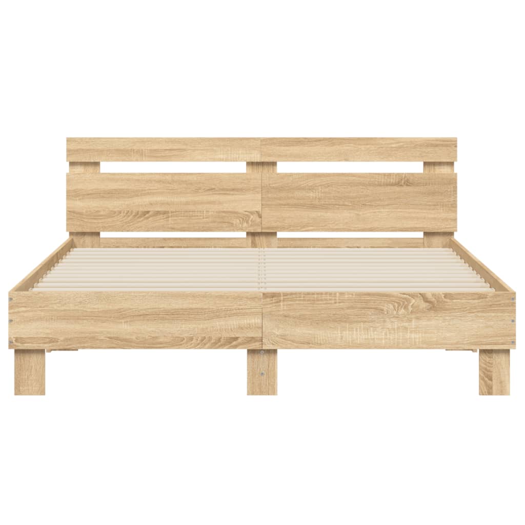 Cadre de lit avec LED sans matelas chêne sonoma 140x200 cm - XIOS
