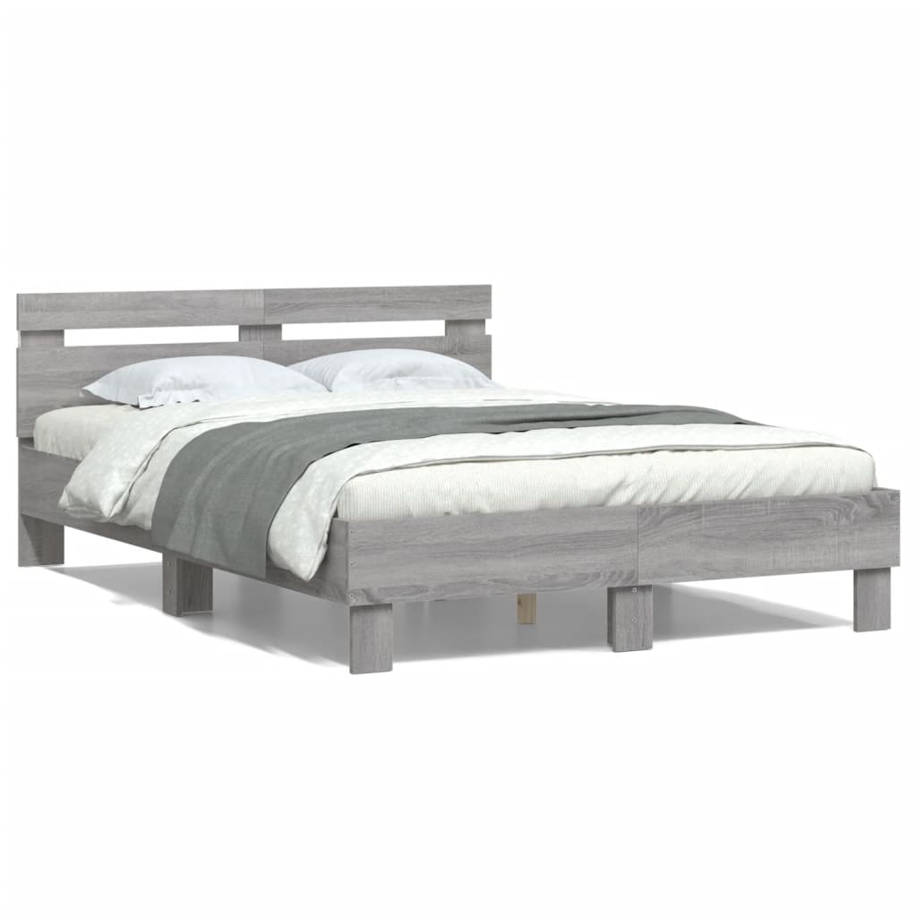 Cadre de lit avec LED sans matelas sonoma gris 120x200 cm - XIOS