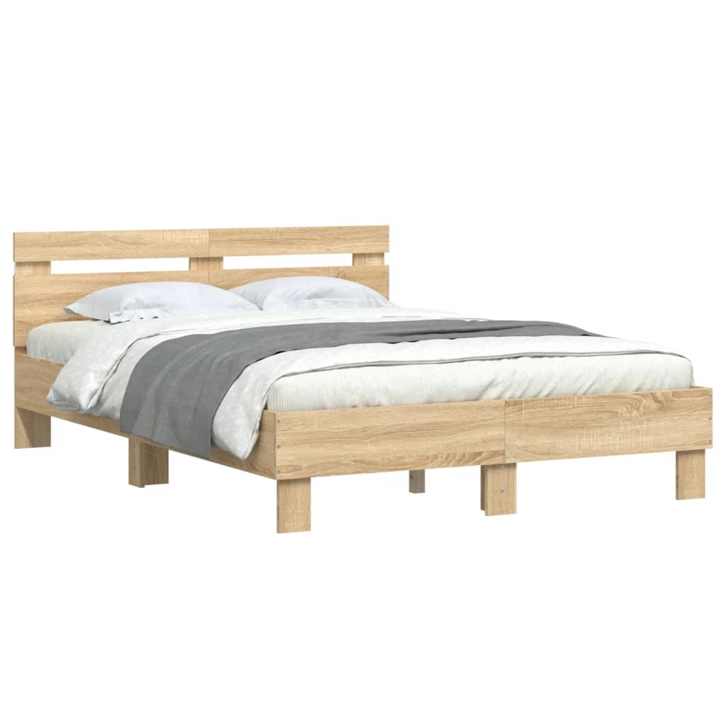 Cadre de lit avec LED sans matelas chêne sonoma 120x190 cm - XIOS